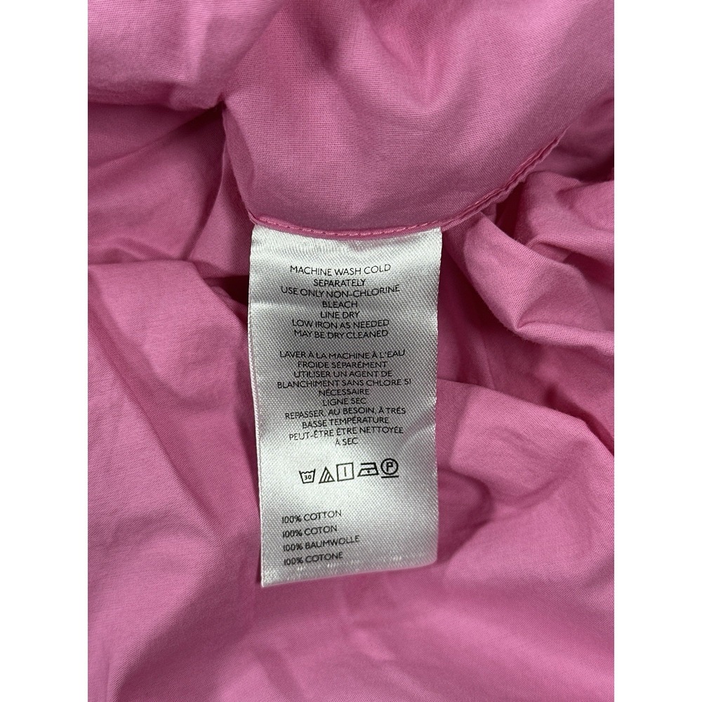 Maeve by Anthropologie Strapless Cotton Poplin Bubble Top Pink Rose Size Large - Picture 8 of 9